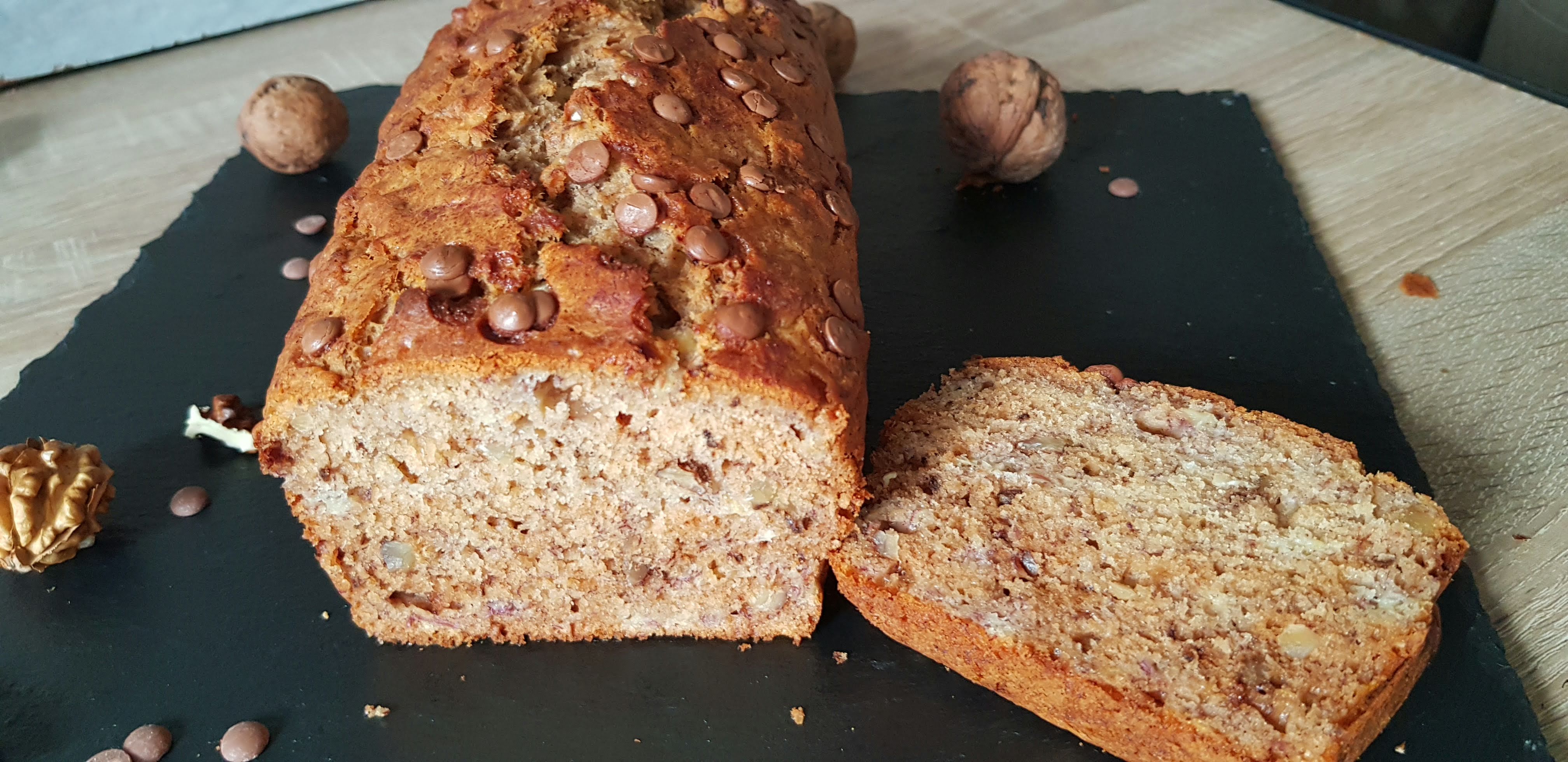 Healthy and Moist Banana Bread with Walnuts CookingFantasies